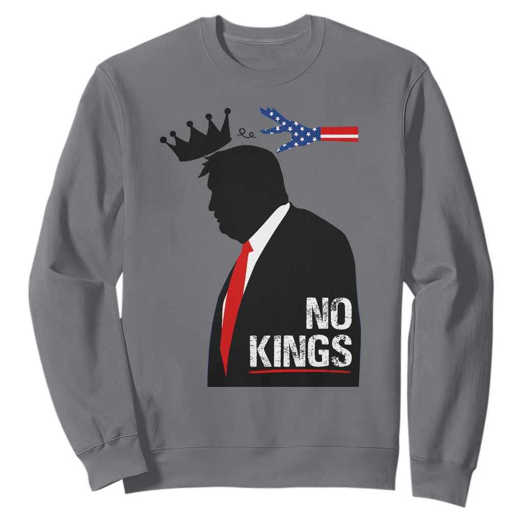 No Kings Sweatshirt Funny Resist Meme TS10 Charcoal Print Your Wear