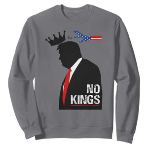 No Kings Sweatshirt Funny Resist Meme TS10 Charcoal Print Your Wear