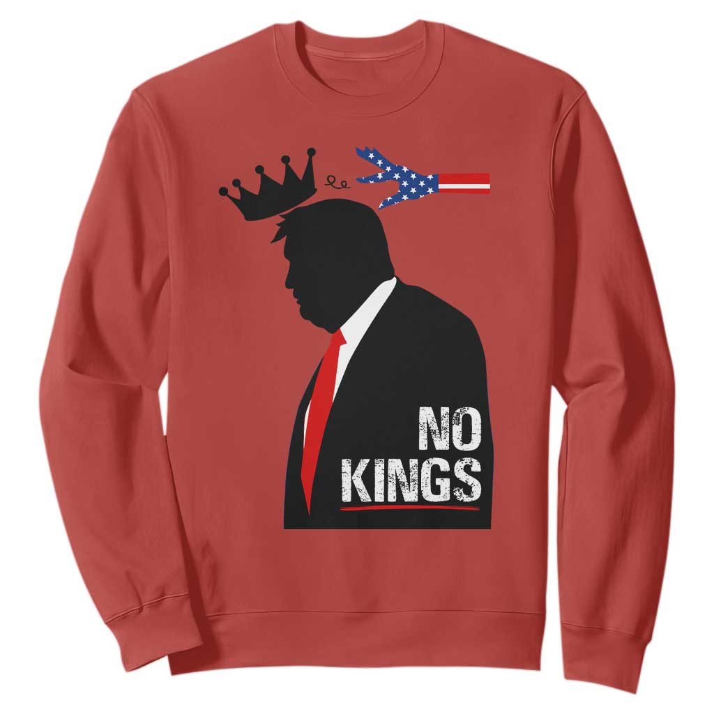 No Kings Sweatshirt Funny Resist Meme TS10 Red Print Your Wear