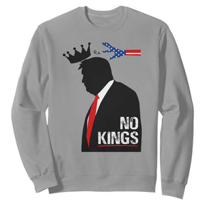 No Kings Sweatshirt Funny Resist Meme TS10 Sport Gray Print Your Wear