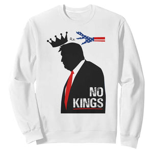No Kings Sweatshirt Funny Resist Meme TS10 White Print Your Wear