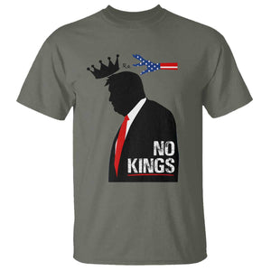 No Kings T Shirt Funny Resist Meme TS10 Military Green Print Your Wear