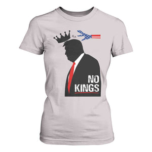 No Kings T Shirt For Women Funny Resist Meme TS10 Ice Gray Print Your Wear