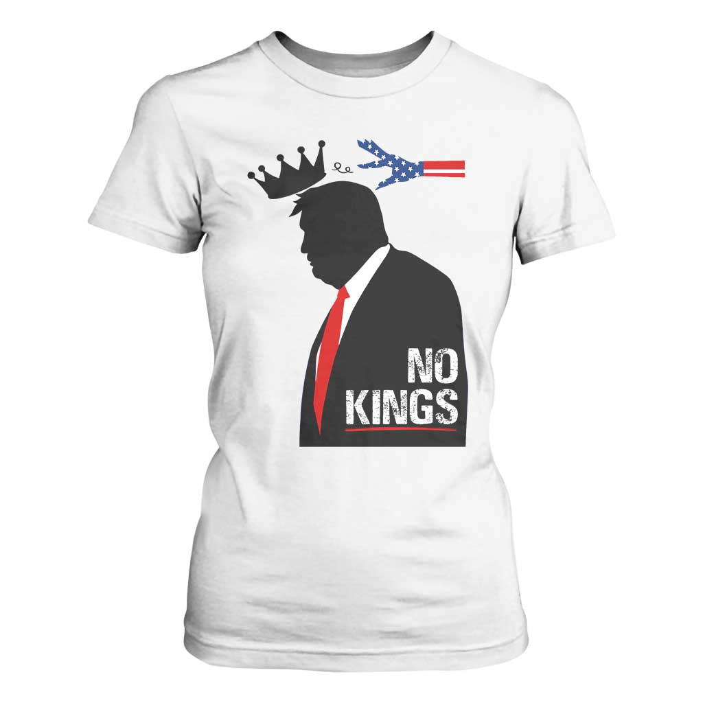 No Kings T Shirt For Women Funny Resist Meme TS10 White Print Your Wear