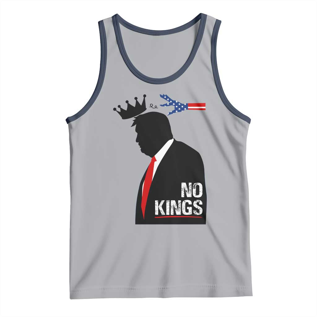 No Kings Tank Top Funny Resist Meme TS10 Athletic Heather Navy Print Your Wear