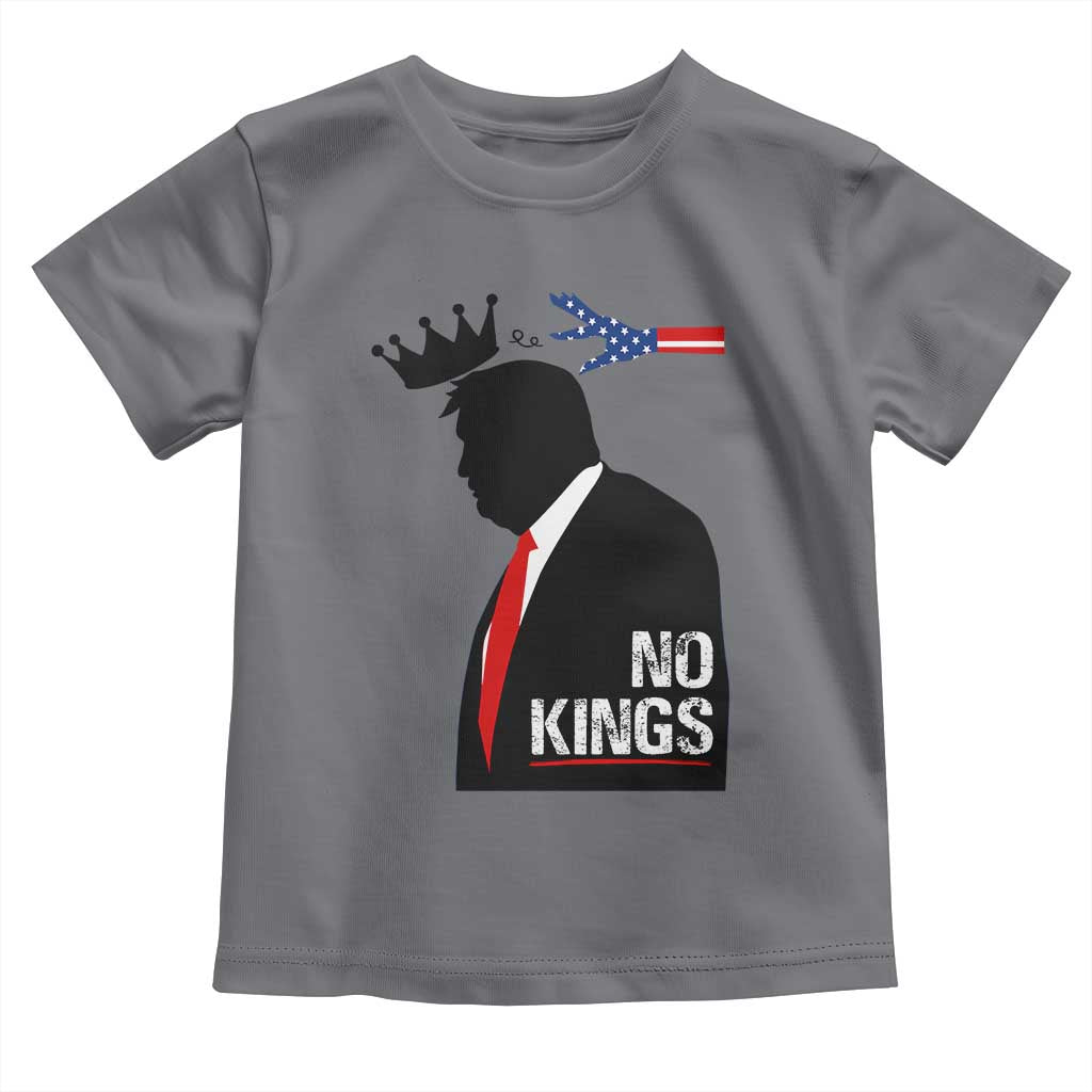 No Kings Toddler T Shirt Funny Resist Meme TS10 Charcoal Print Your Wear