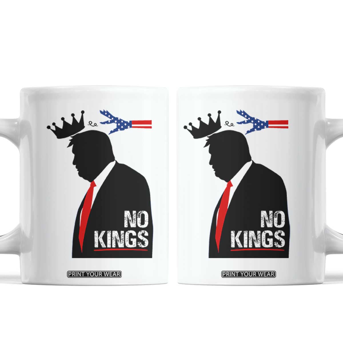 No Kings Coffee Mug Funny Resist Meme TS10 White Print Your Wear