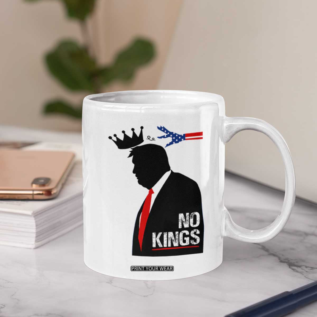 No Kings Coffee Mug Funny Resist Meme TS10 Print Your Wear