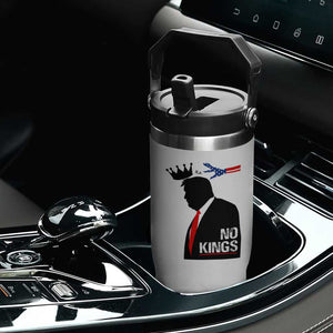 No Kings Flip Straw Tumbler Funny Resist Meme TS10 Print Your Wear