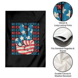 No Kings In America Garden Flag USA Flag Peace Sign Hand 4th of July Patriotic TS10 Print Your Wear