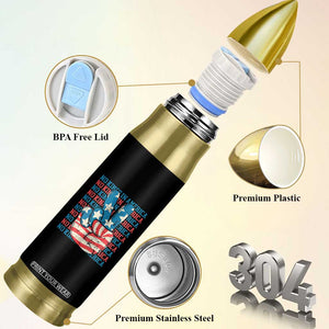 No Kings In America Bullet Tumbler USA Flag Peace Sign Hand 4th of July Patriotic TS10 Print Your Wear