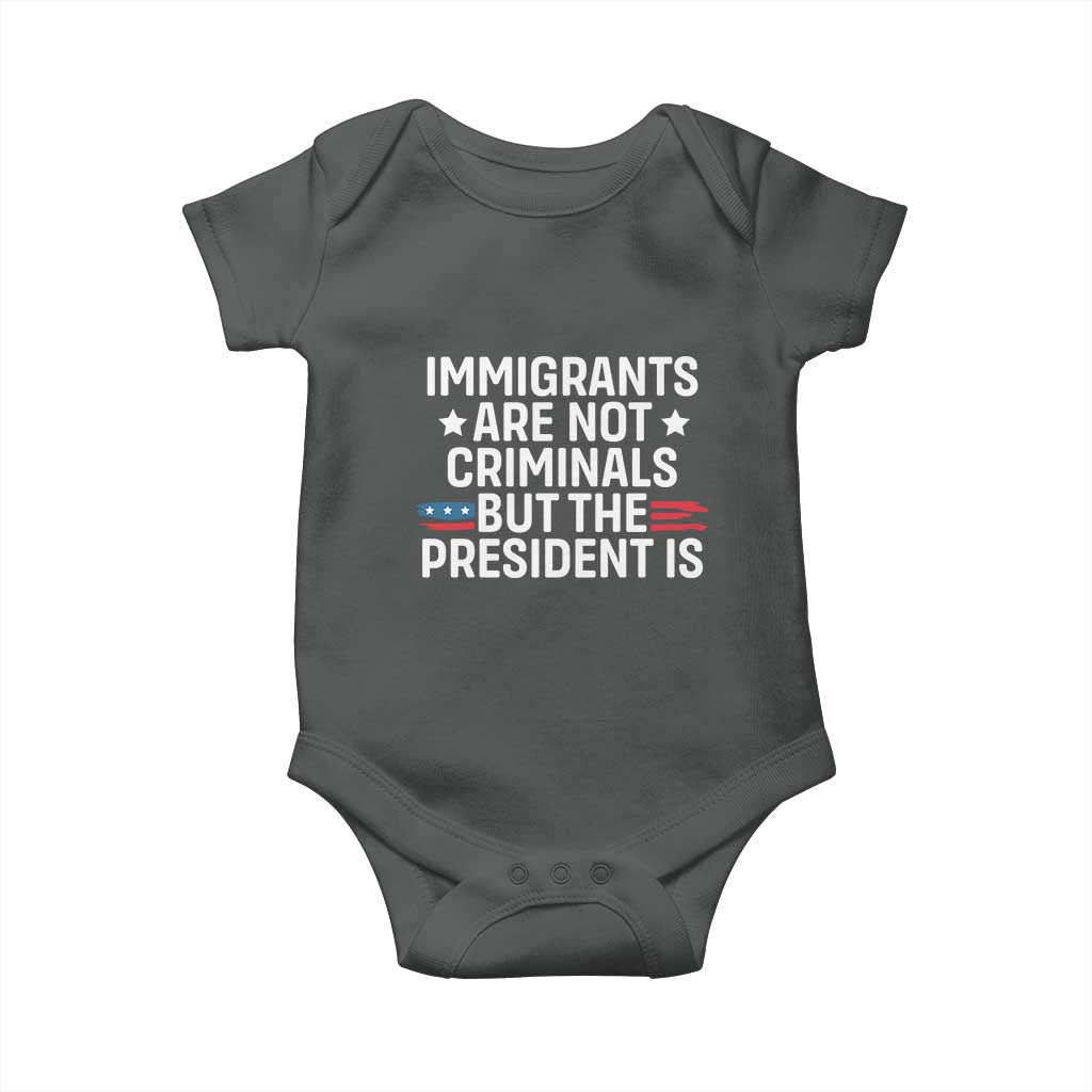 Pro Immigration Baby Onesie Social Justice Anti Racism TS10 Dark Heather Print Your Wear