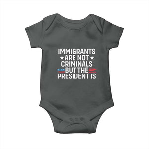 Pro Immigration Baby Onesie Social Justice Anti Racism TS10 Dark Heather Print Your Wear