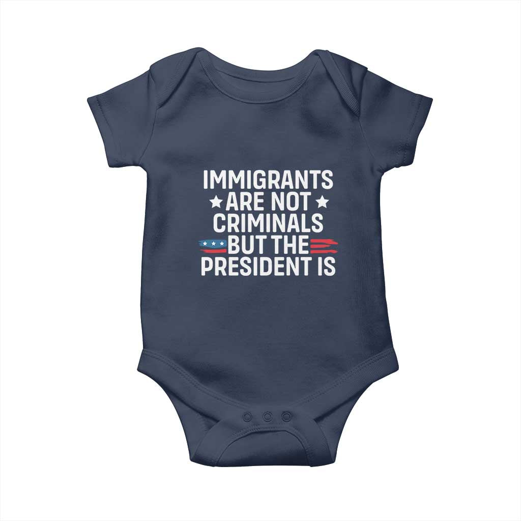 Pro Immigration Baby Onesie Social Justice Anti Racism TS10 Navy Print Your Wear