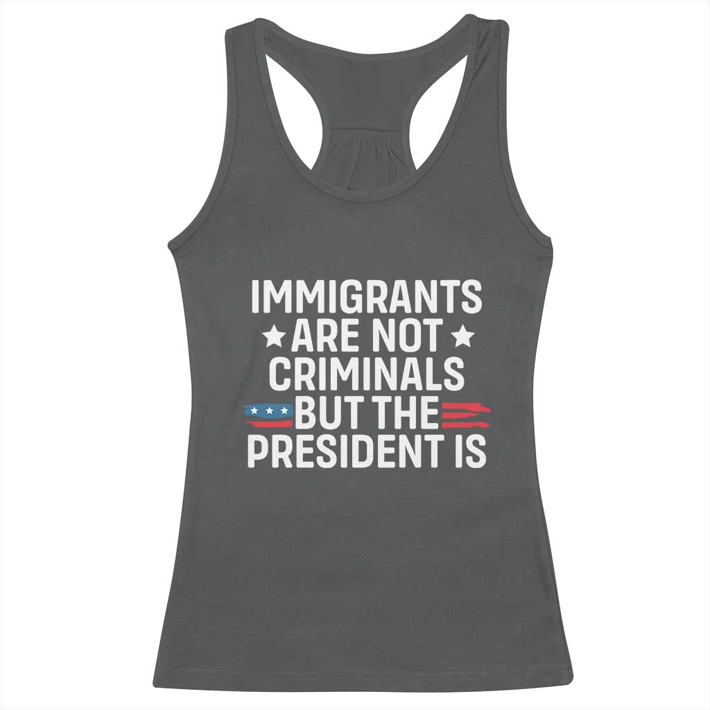 Pro Immigration Racerback Tank Top Social Justice Anti Racism TS10 Dark Heather Print Your Wear