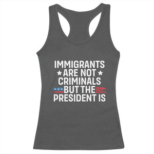 Pro Immigration Racerback Tank Top Social Justice Anti Racism TS10 Dark Heather Print Your Wear