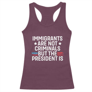 Pro Immigration Racerback Tank Top Social Justice Anti Racism TS10 Maroon Print Your Wear