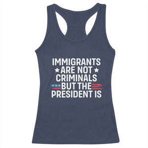 Pro Immigration Racerback Tank Top Social Justice Anti Racism TS10 Navy Print Your Wear