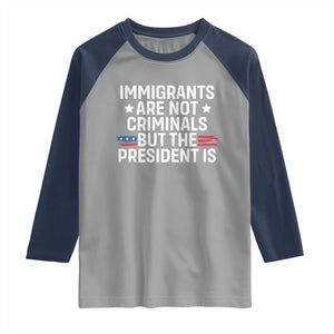 Pro Immigration Raglan Shirt Social Justice Anti Racism TS10 Sport Gray Navy Print Your Wear