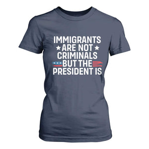 Pro Immigration T Shirt For Women Social Justice Anti Racism TS10 Navy Print Your Wear