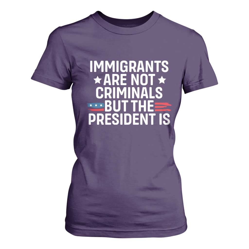Pro Immigration T Shirt For Women Social Justice Anti Racism TS10 Purple Print Your Wear