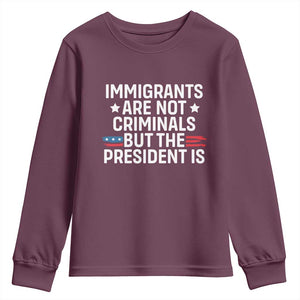 Pro Immigration Youth Sweatshirt Social Justice Anti Racism TS10 Maroon Print Your Wear
