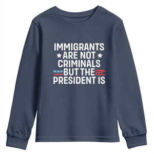 Pro Immigration Youth Sweatshirt Social Justice Anti Racism TS10 Navy Print Your Wear