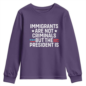 Pro Immigration Youth Sweatshirt Social Justice Anti Racism TS10 Purple Print Your Wear