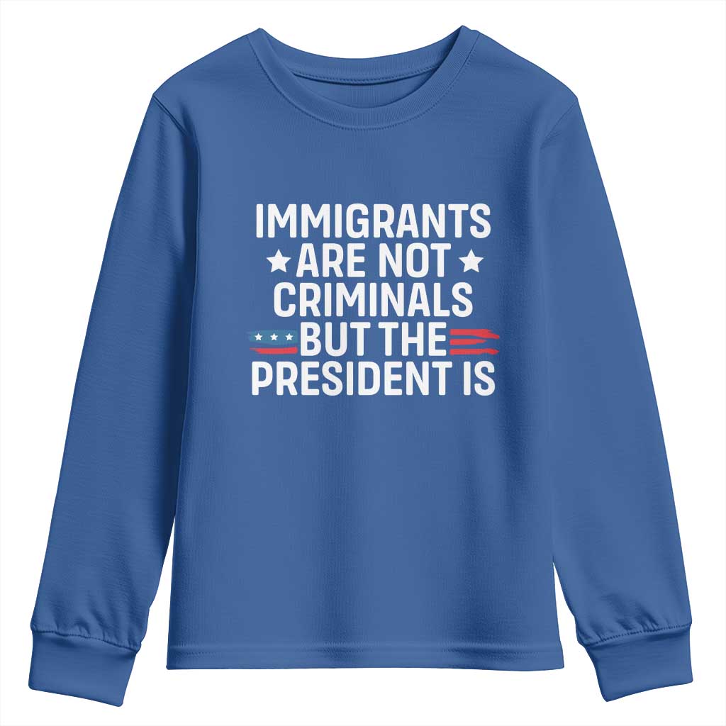 Pro Immigration Youth Sweatshirt Social Justice Anti Racism TS10 Royal Blue Print Your Wear