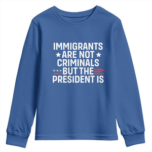 Pro Immigration Youth Sweatshirt Social Justice Anti Racism TS10 Royal Blue Print Your Wear