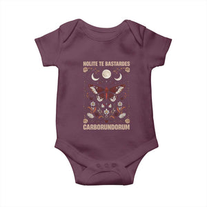 Subtle Feminist Baby Onesie Women's Rights Dont Let The Bastards Grind You Down TS10 Maroon Print Your Wear