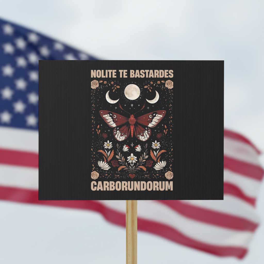 Subtle Feminist Protest Sign Women's Rights Dont Let The Bastards Grind You Down TS10 Horizontal 18" × 24" Black Print Your Wear