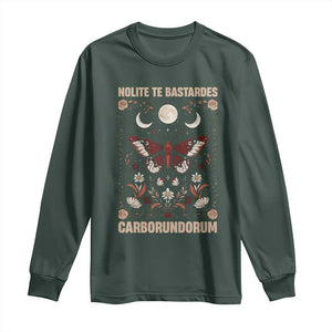 Subtle Feminist Long Sleeve Shirt Women's Rights Dont Let The Bastards Grind You Down TS10 Dark Forest Green Print Your Wear