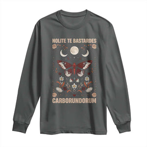 Subtle Feminist Long Sleeve Shirt Women's Rights Dont Let The Bastards Grind You Down TS10 Dark Heather Print Your Wear