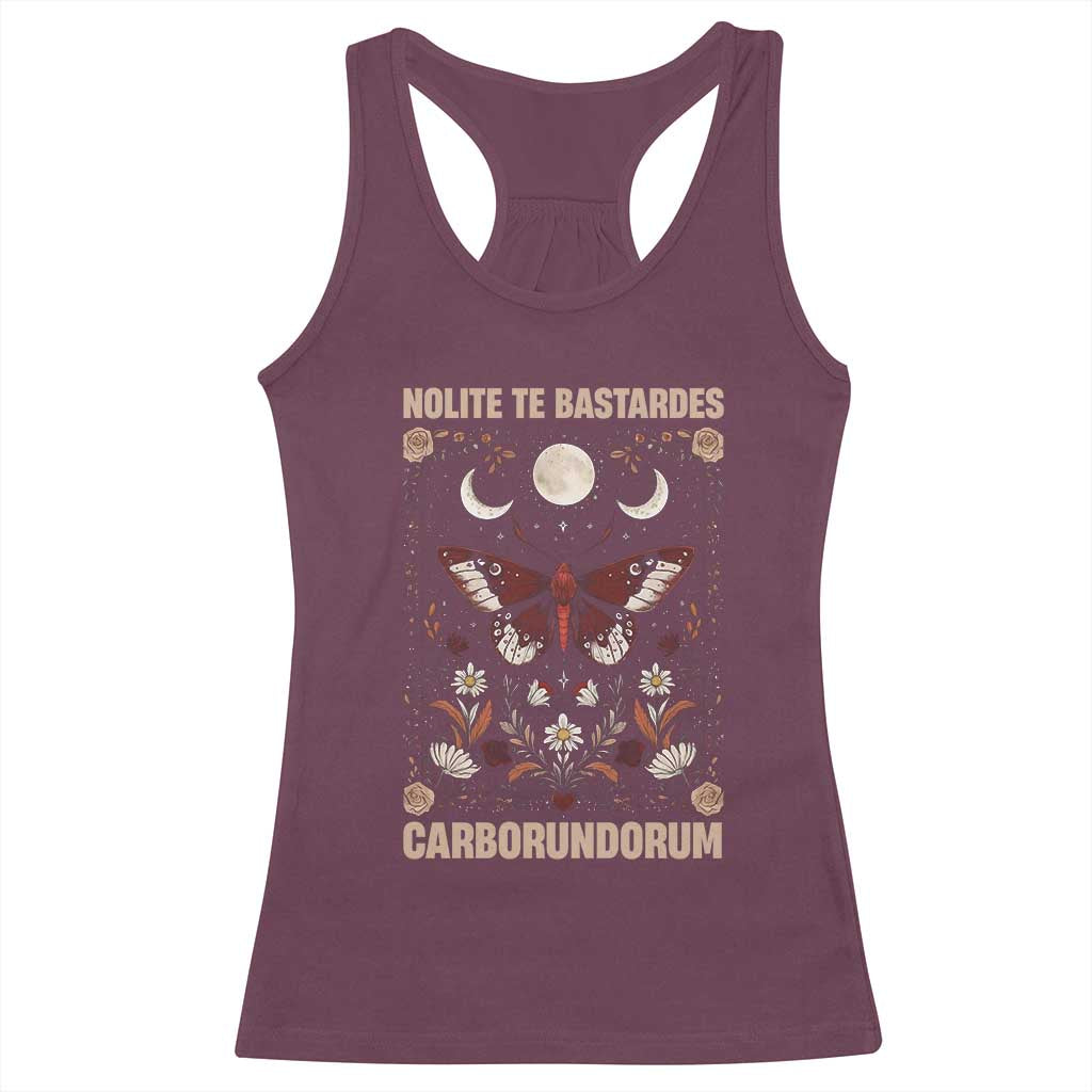 Subtle Feminist Racerback Tank Top Women's Rights Dont Let The Bastards Grind You Down TS10 Maroon Print Your Wear