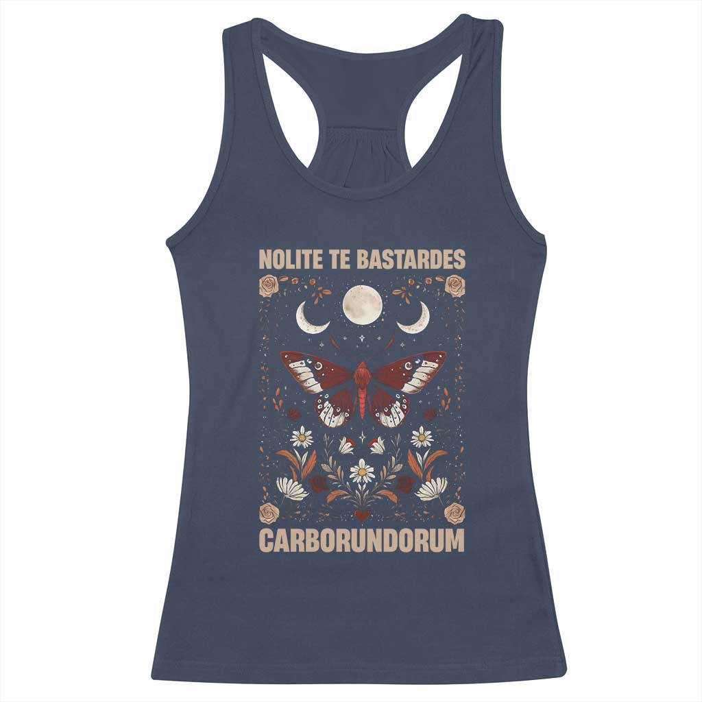 Subtle Feminist Racerback Tank Top Women's Rights Dont Let The Bastards Grind You Down TS10 Navy Print Your Wear