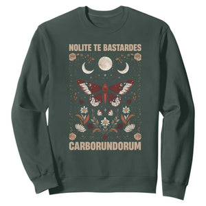 Subtle Feminist Sweatshirt Women's Rights Dont Let The Bastards Grind You Down TS10 Dark Forest Green Print Your Wear