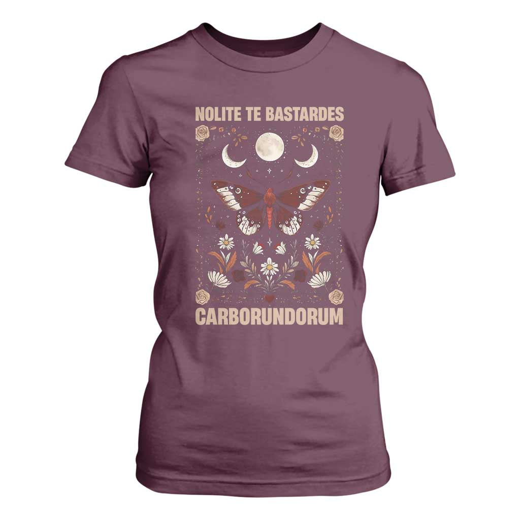 Subtle Feminist T Shirt For Women Women's Rights Dont Let The Bastards Grind You Down TS10 Maroon Print Your Wear