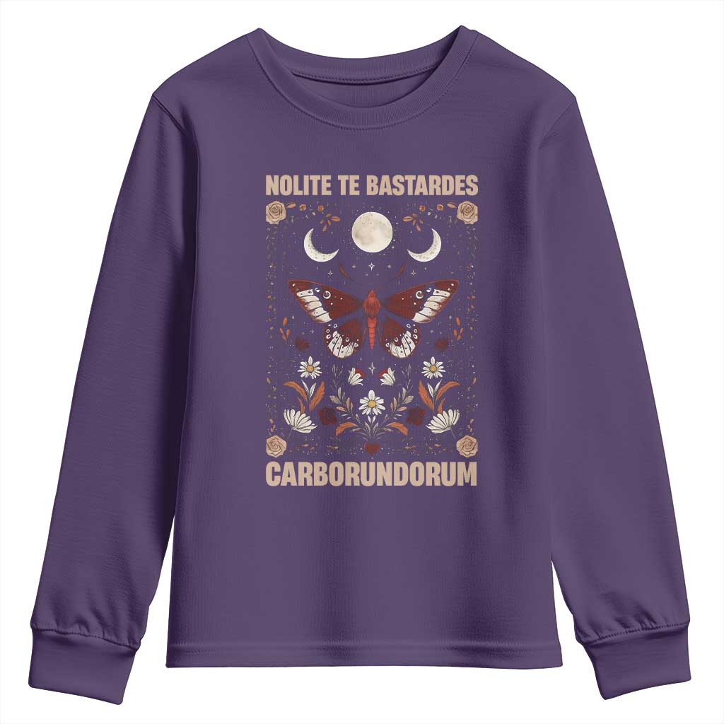 Subtle Feminist Youth Sweatshirt Women's Rights Dont Let The Bastards Grind You Down TS10 Purple Print Your Wear