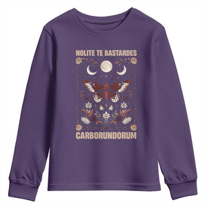 Subtle Feminist Youth Sweatshirt Women's Rights Dont Let The Bastards Grind You Down TS10 Purple Print Your Wear