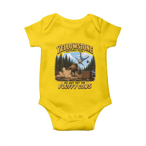 Yellowstone National Park Do Not Pet The Fluffy Cows Bison Baby Onesie TS10 Daisy Print Your Wear