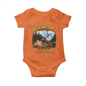 Yellowstone National Park Do Not Pet The Fluffy Cows Bison Baby Onesie TS10 Orange Print Your Wear