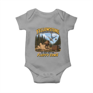 Yellowstone National Park Do Not Pet The Fluffy Cows Bison Baby Onesie TS10 Sport Gray Print Your Wear