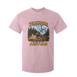 Yellowstone National Park Do Not Pet The Fluffy Cows Bison T Shirt For Kid