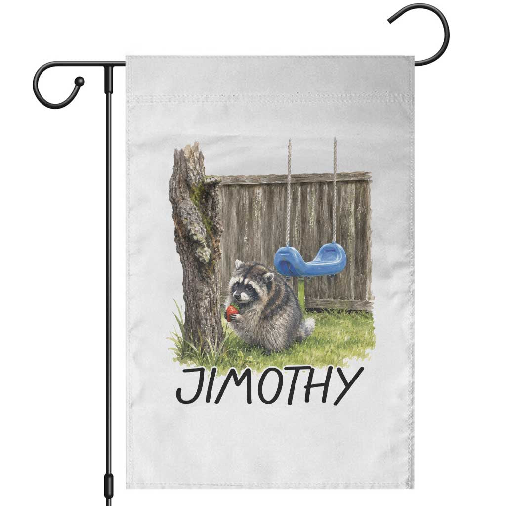 Jimothy Raccoon Garden Flag Cute Seattle Trash Panda Viral Meme TS10 White Print Your Wear