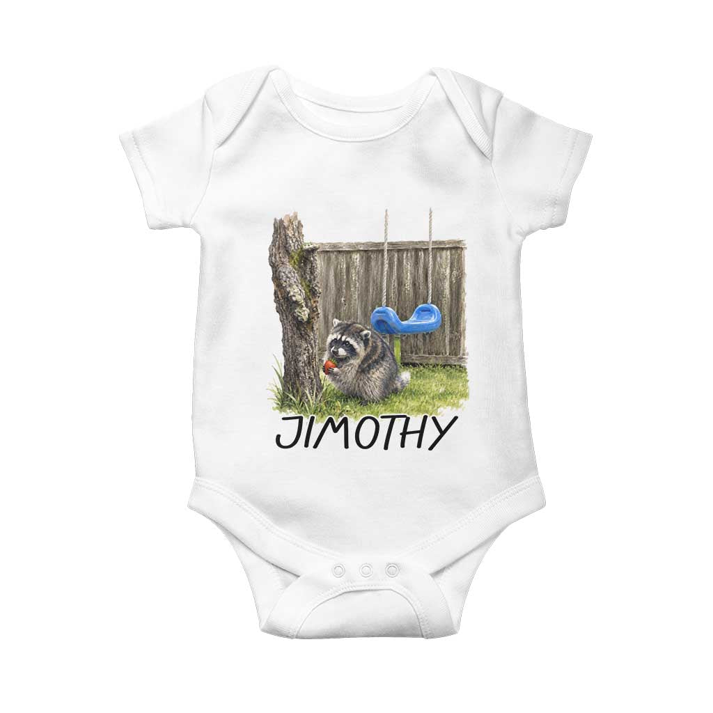 Jimothy Raccoon Baby Onesie Cute Seattle Trash Panda Viral Meme TS10 White Print Your Wear