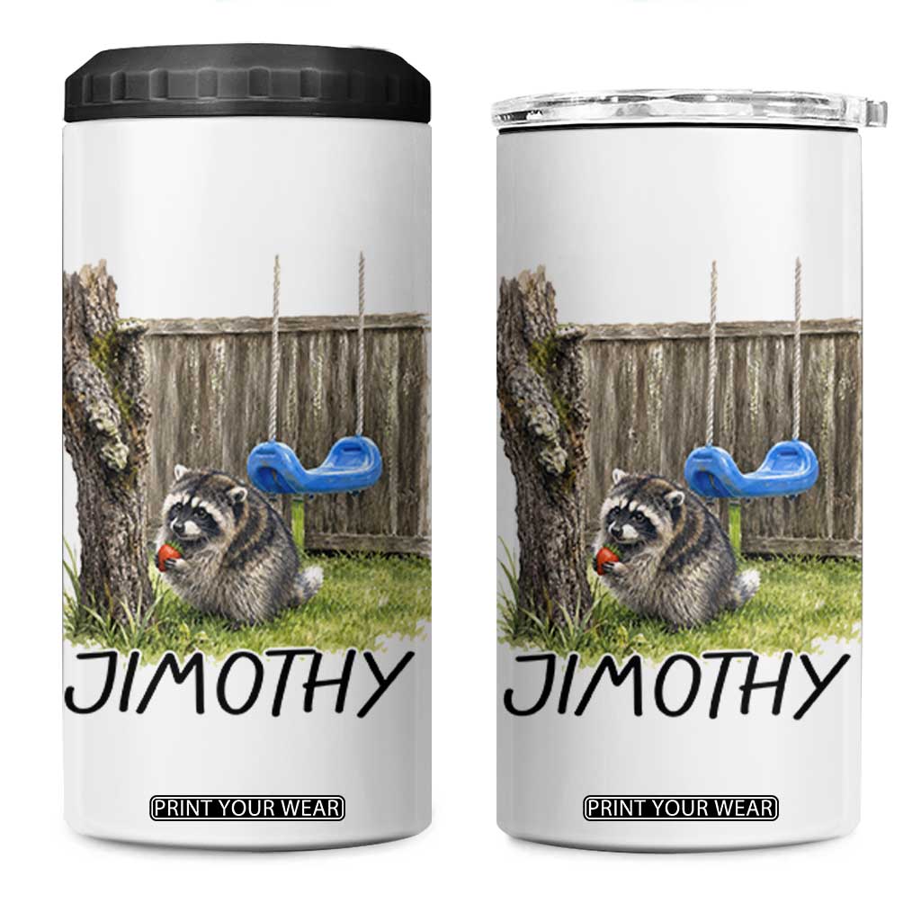 Jimothy Raccoon 4 in 1 Can Cooler Tumbler Cute Seattle Trash Panda Viral Meme