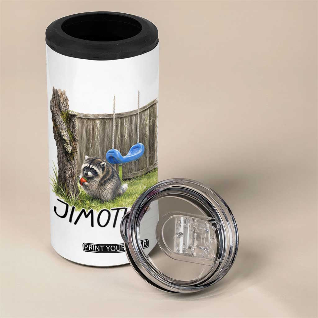 Jimothy Raccoon 4 in 1 Can Cooler Tumbler Cute Seattle Trash Panda Viral Meme