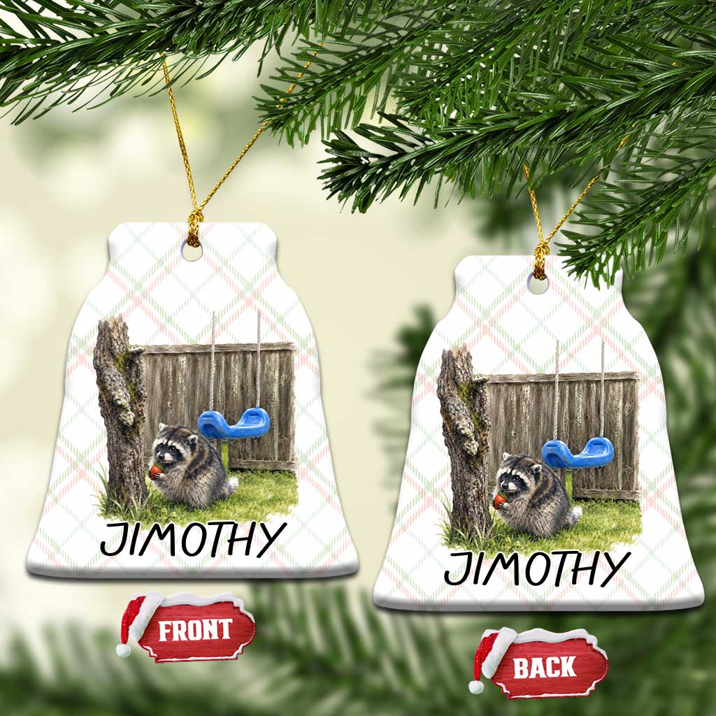 Jimothy Raccoon Ceramic Ornament Cute Seattle Trash Panda Viral Meme