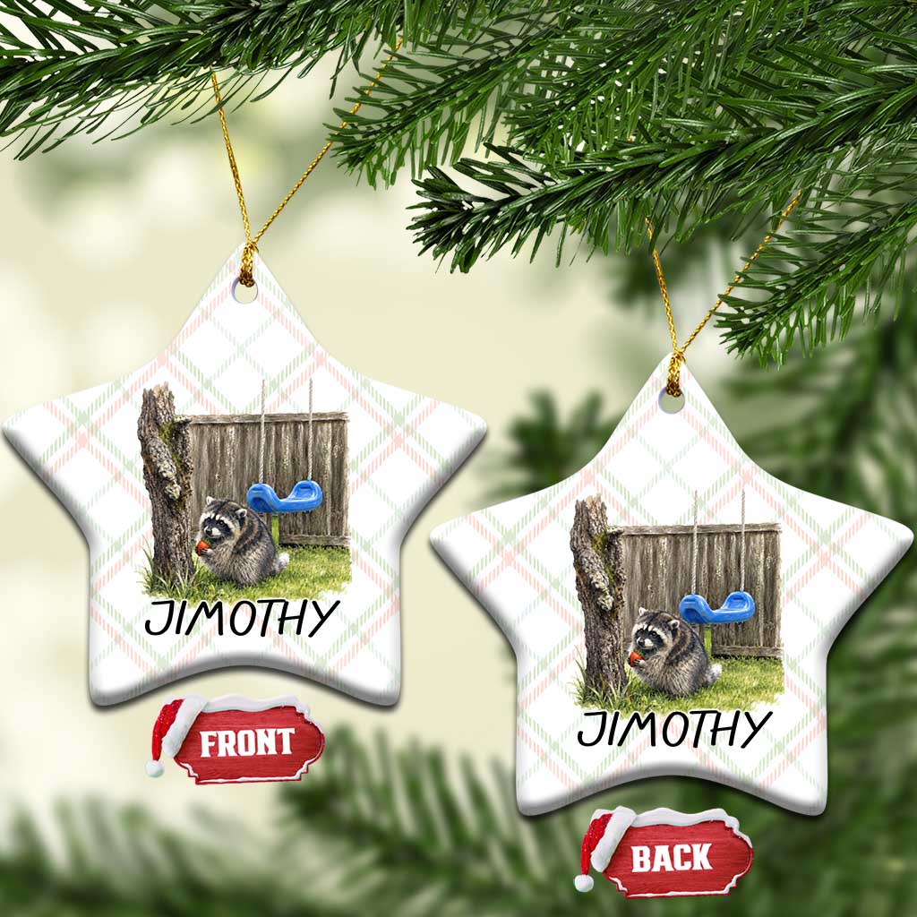 Jimothy Raccoon Ceramic Ornament Cute Seattle Trash Panda Viral Meme